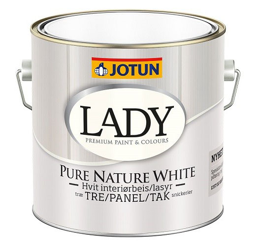 Jotun LADY Pure Nature, Hvid. 2,7 liter