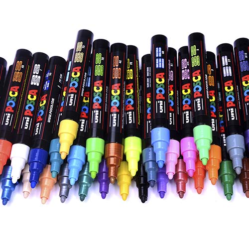 Se Uni Posca / PC-5M / 1,8 - 2,5 mm. / Medi... Black hos HC Farver