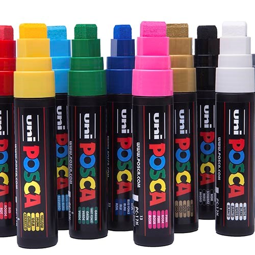 Uni Posca / PC-17K / 15 mm.  - Yellow