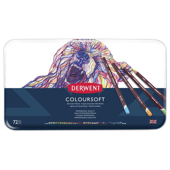 Billede af Derwent Coloursoft - 72 stk. - Fast Lavp...