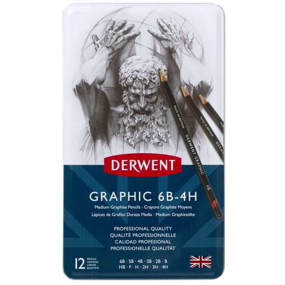 Derwent Graphic 6B-4H - 12 stk. - Fast L...