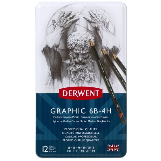 Derwent Graphic 6B-4H - 12 stk. - Fast Lavpris