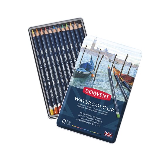 Billede af Derwent Watercolour - 12 stk. - Fast Lav...