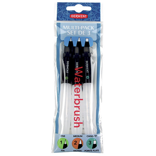 Billede af Derwent Waterbrush - 3 stk. - Fast Lavpr...