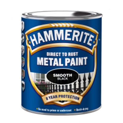 Hammerite effekt metalmaling i sort. Dåse med 750 ml.