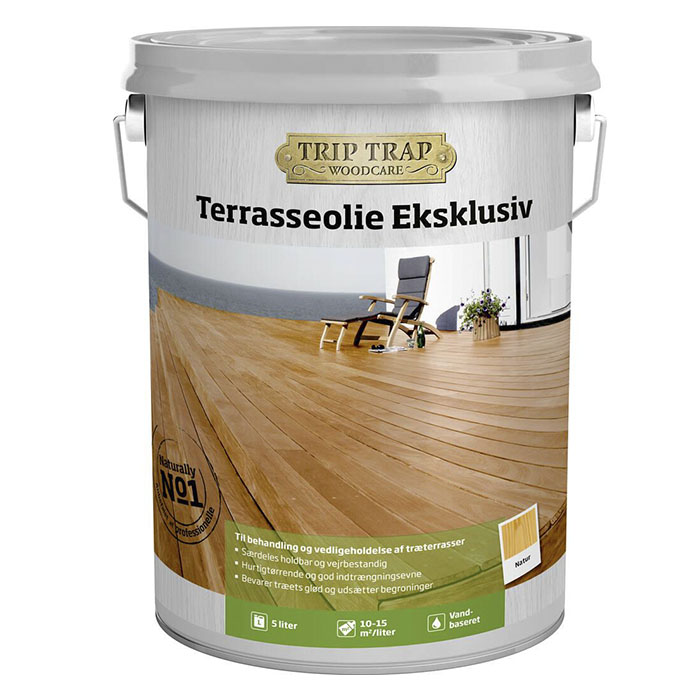 Se Trip Trap Terrasseolie Eksklusiv - 5 ltr... Sort hos HC Farver