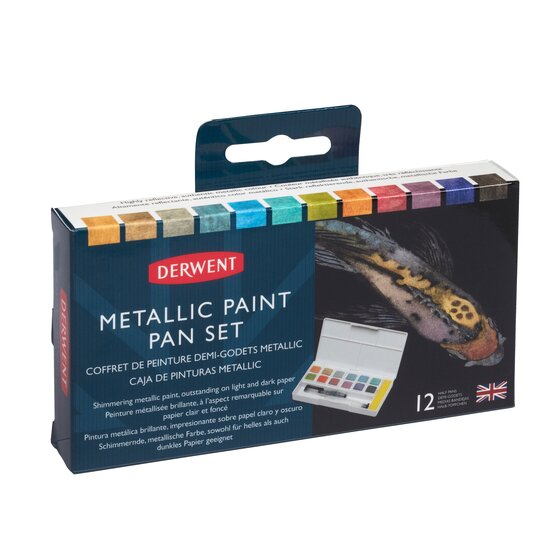 Billede af Derwent Metallic Paint sæt - 12 stk. - F...