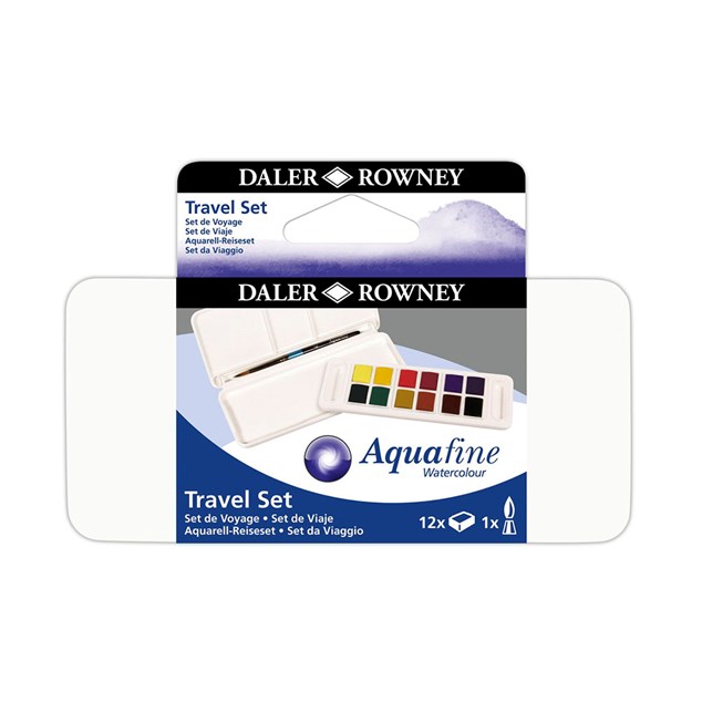 Daler Rowney akvarel m/12 farver + akvarelpensel
