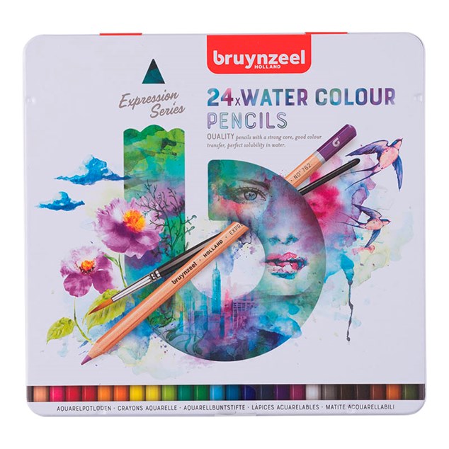 Bruynzeel Watercolour Expression - 24 stk - Fast Lavpris 