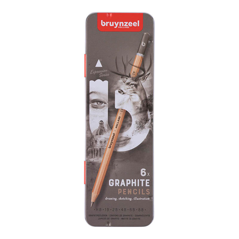 Billede af Bruynzeel graphite blyantsæt - Fast Lavp...