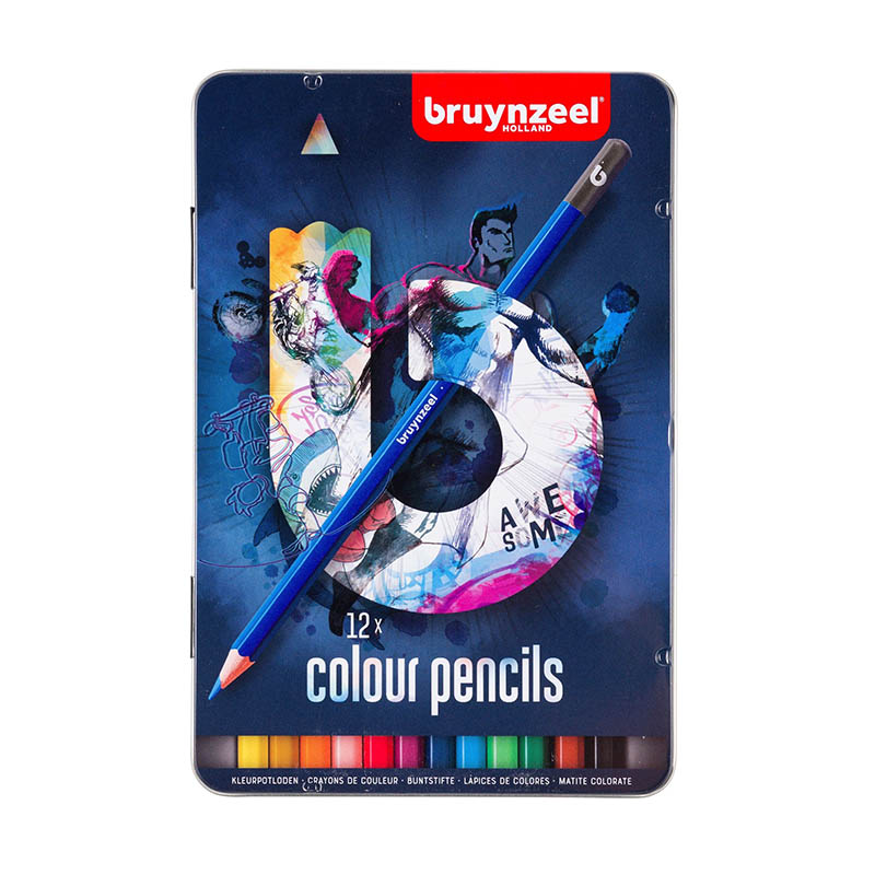 Se Bruynzeel colour pencils dark - 12 stk. ... hos HC Farver