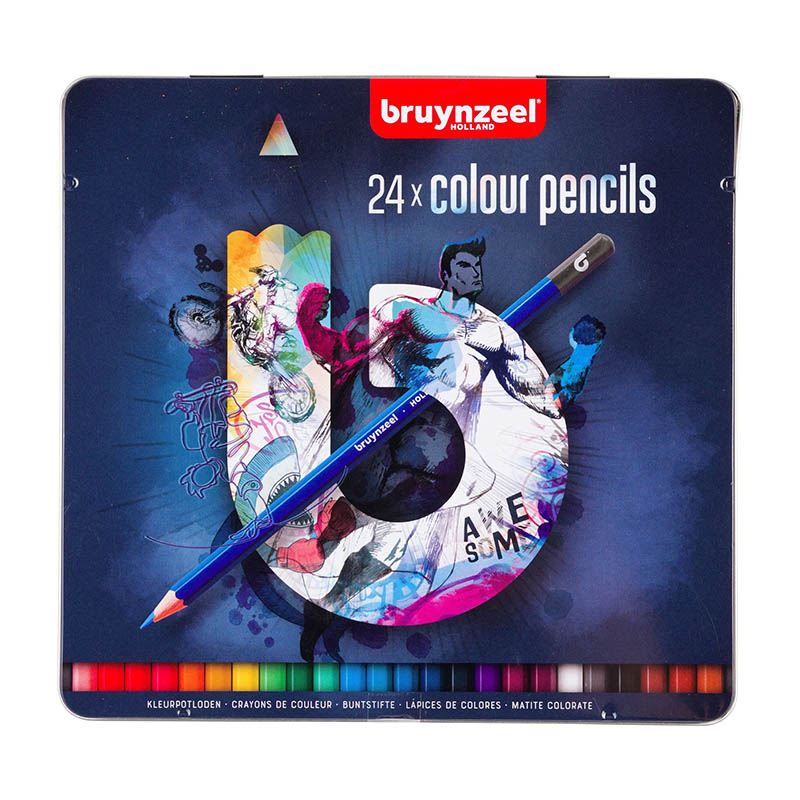 Billede af Bruynzell colour pencils dark - 24 stk. ...