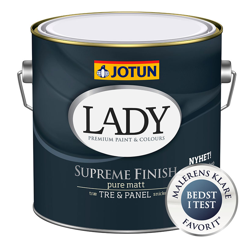 Se Jotun Lady Supreme Finish - Indendørs træmaling 2,7 L 5 (mat) hos HC Farver