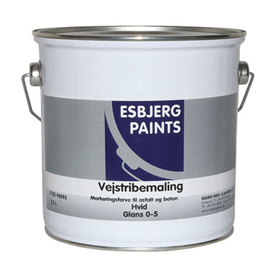 Se Esbjerg Paints Vejstribemaling gul 2,5l hos HC Farver