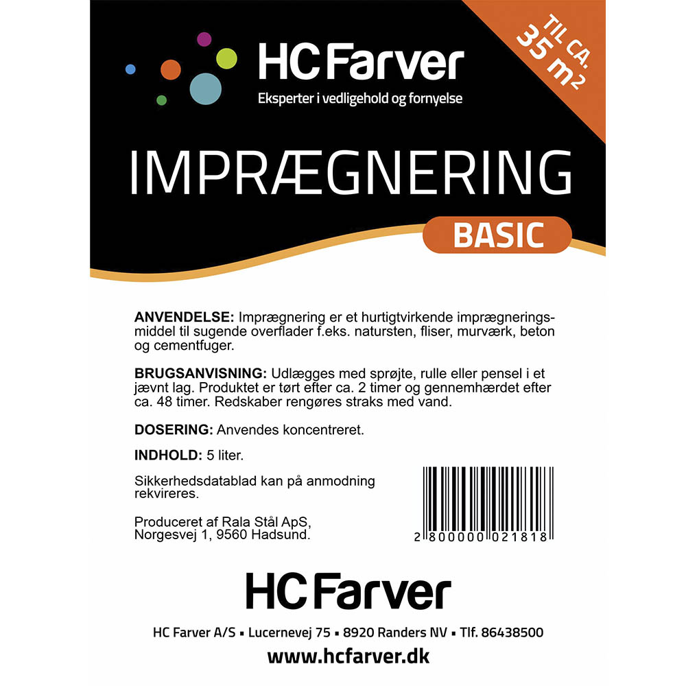 Se Fliseimprægnering - Basic - 5 ltr. hos HC Farver