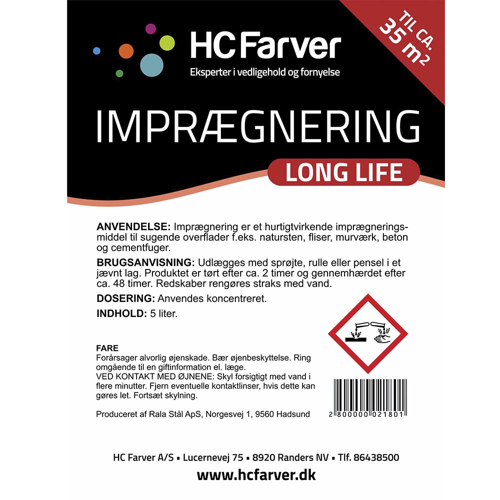 6: Fliseimprægnering - Long Life - 5 ltr.