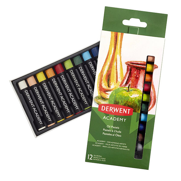 Billede af Derwent Oil Pastels - 12 stk. - Fast Lav...