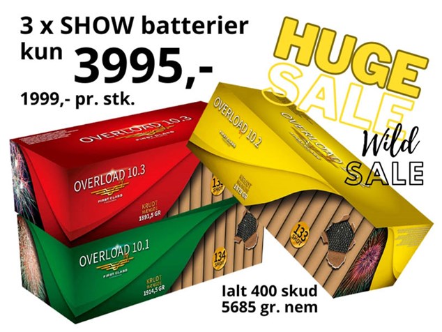 Wild Sale - Overload 10.1+10.2+10.3 - ialt 400 skud 